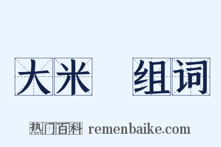 大米飯组词是什么意思的图片